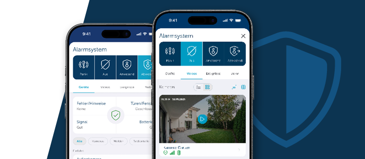 Homematic IP App mit Alarm-Dashboard und Kameraansicht