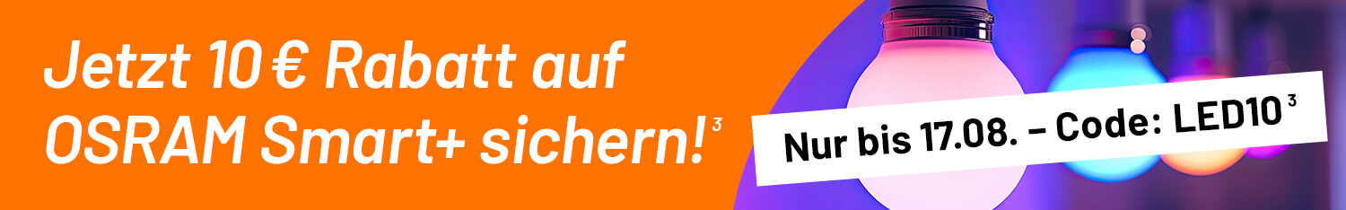 Jetzt 10 € Rabatt auf OSRAM Smart+ sichern!