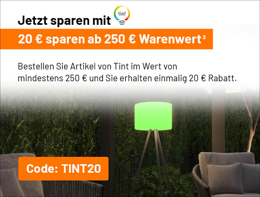 Jetzt sparen mit Tint