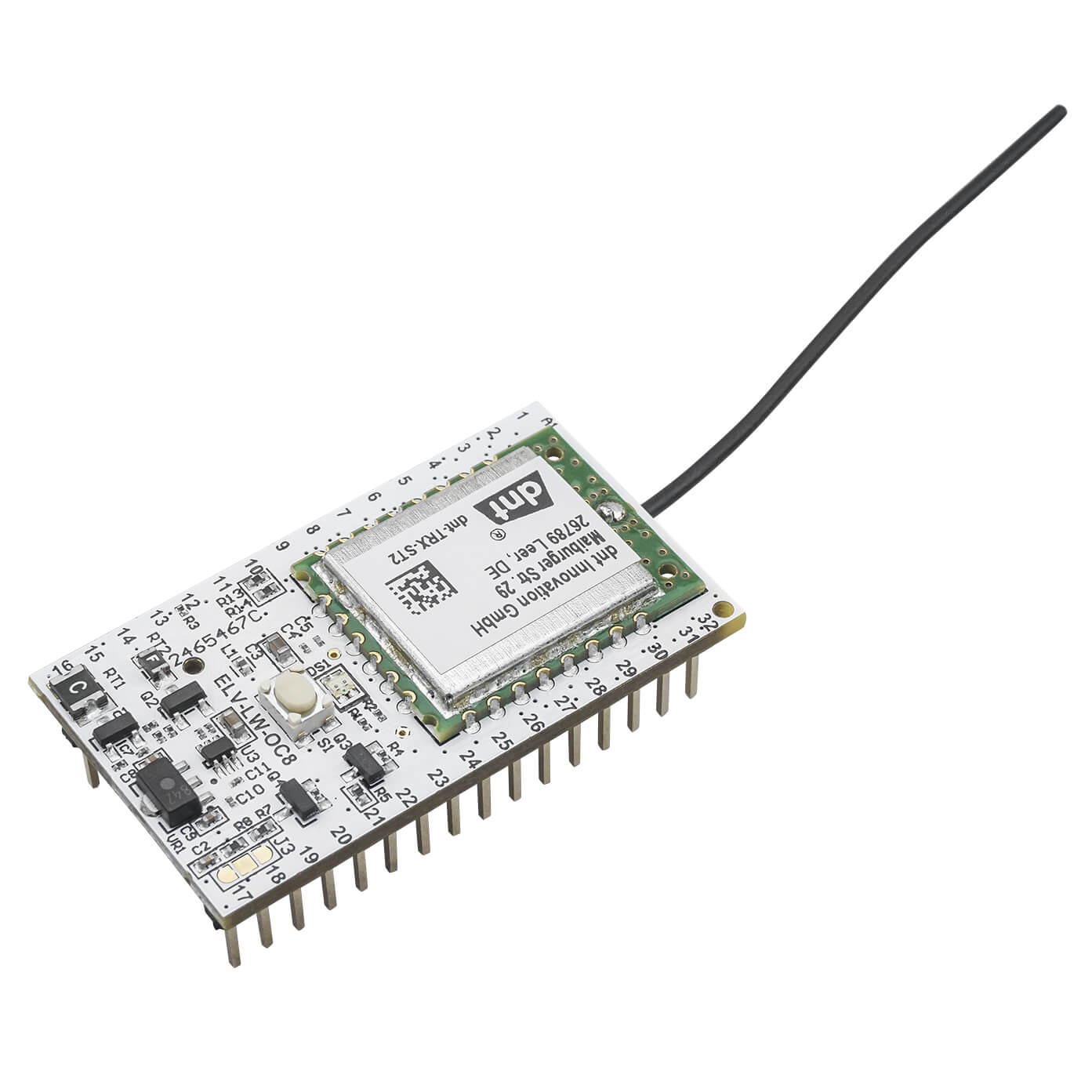 LoRaWAN®-Modulplatine mit acht Open-Collector-Ausgängen