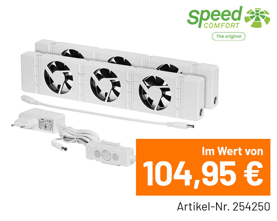 SpeedComfort Heizkörperventilator Duo-Set, weiß