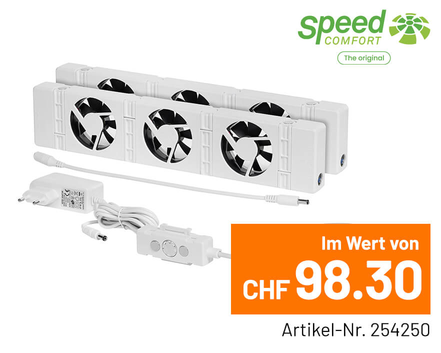 SpeedComfort Heizkörperventilator Duo-Set, weiß