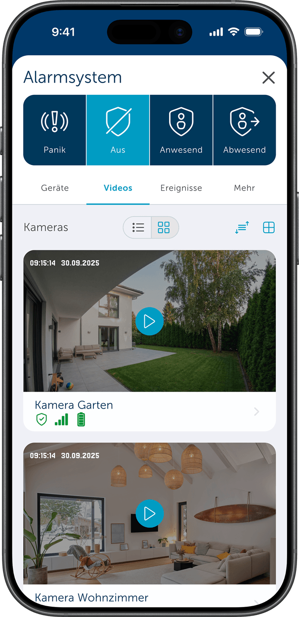 Homematic IP Kameras in der App
