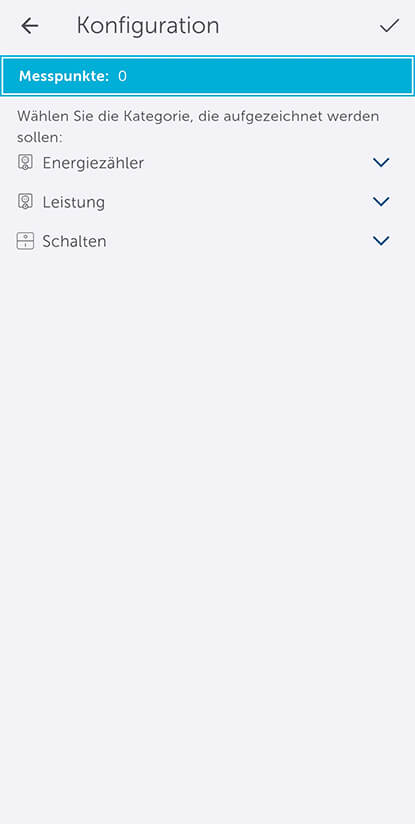 Bild 13: In Blau werden zu diesem Zeitpunkt die aktivierten Messpunkte aufgezeigt. Hinter den darunter aufgeführten Einträge verbergen sich die möglichen Messpunkte.